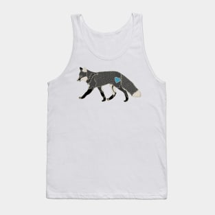 Fox Heart Blue Tank Top